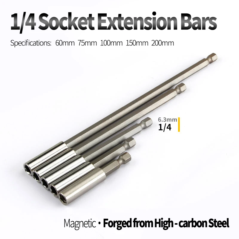 

1 piece of hexagonal long handle extended connecting rod magnetic extended screwdriver head holder anti slip manual tool