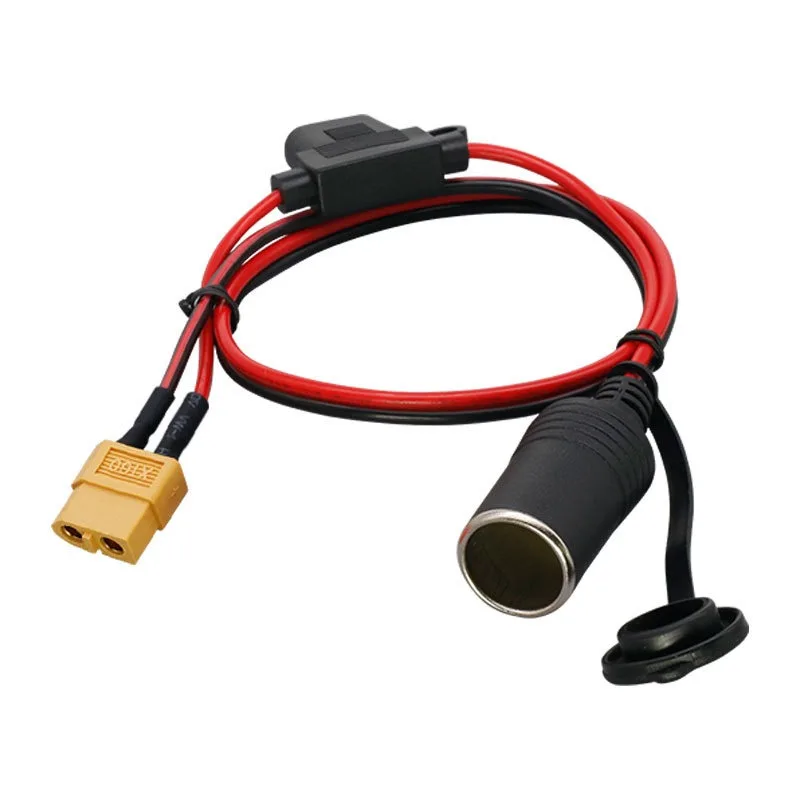 30A High‑Power XT60 Male/Female to Pure Copper Cigarette Lighter Female Connector 12‑24V 360W Car Power Adapter Cable