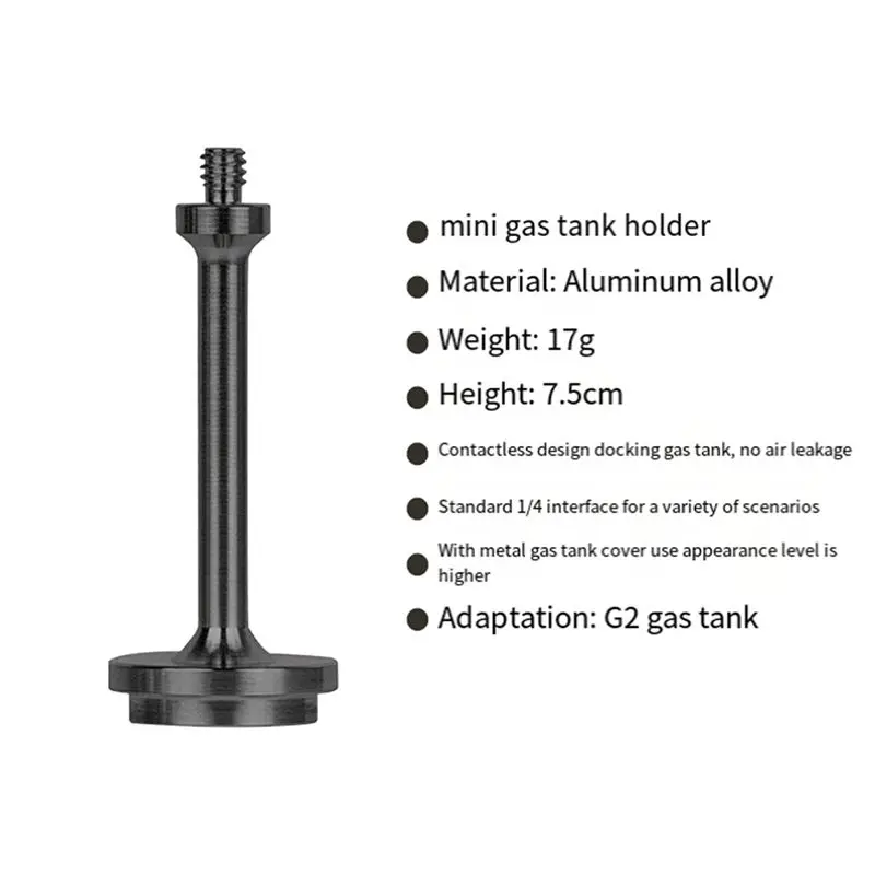 Y42A-Lantern Gas Tank Bracket Camping Gas Tank 1/4 Adapter Portable Lanterns Extension Rod For Camping G2 Gas Tank Black