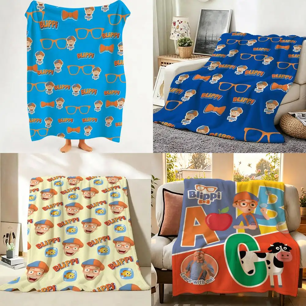 show B-Blippi Throw Flannel Throw Blanket Suitable for Sofa、Living Room、Bedroom