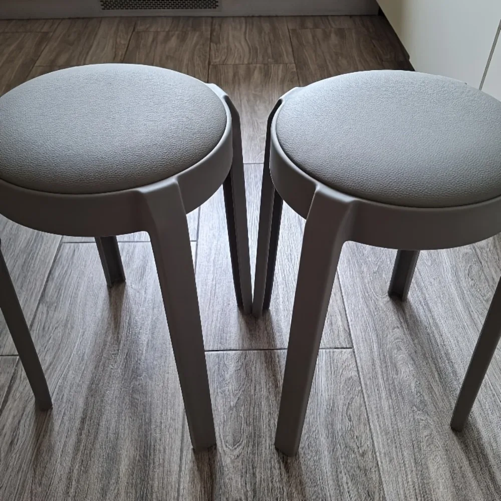 

2pcs Soft Round Stools, Dining Chairs, Home Furniture Decoration, Outdoor Chairs, Indoor And Outdoor .