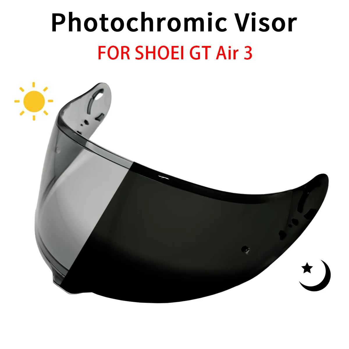 cns-1c-ヘルメット用フォトクロミックバイザー。shoei-gt-air-3-フルフェイス型バイクヘルメット用。紫外線カット、pc素材、傷防止レンズ。