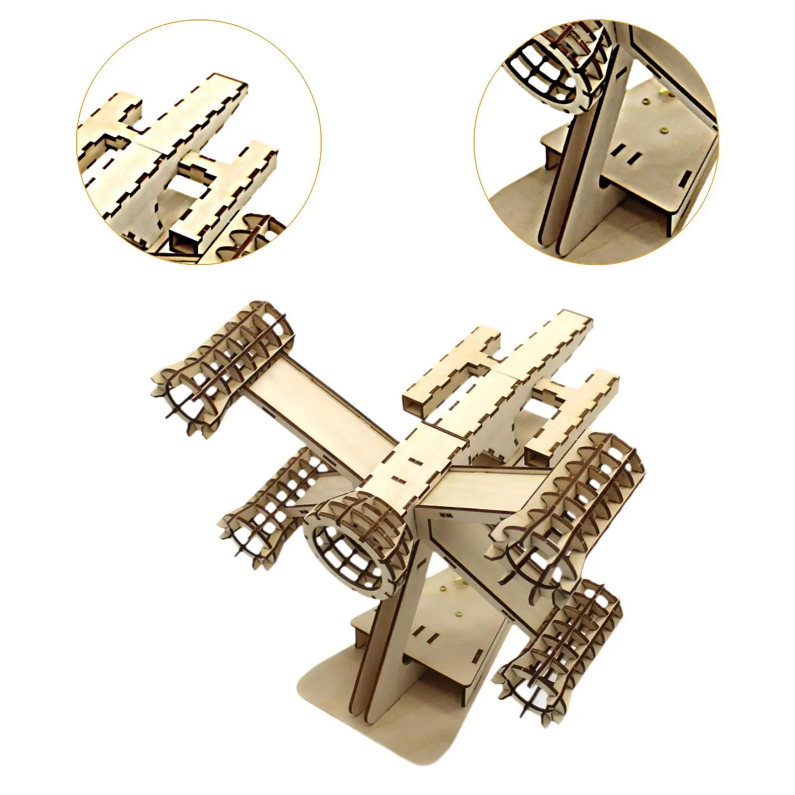 Kit de construcción de rompecabezas de nave espacial de madera, juguete de ensamblaje de madera 3D para regalo de cumpleaños