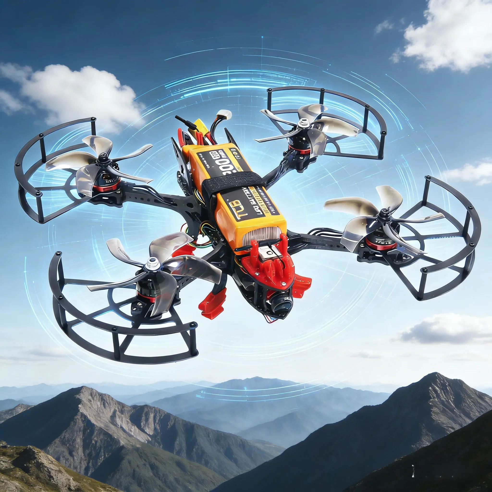 B-CUBE FPV Drone Frame Racing 3/3.5/5/6/7/8/9/10inch Protection Circle Quadcopter INAV Beatflight F722 F745 H743 Flight Control view 3