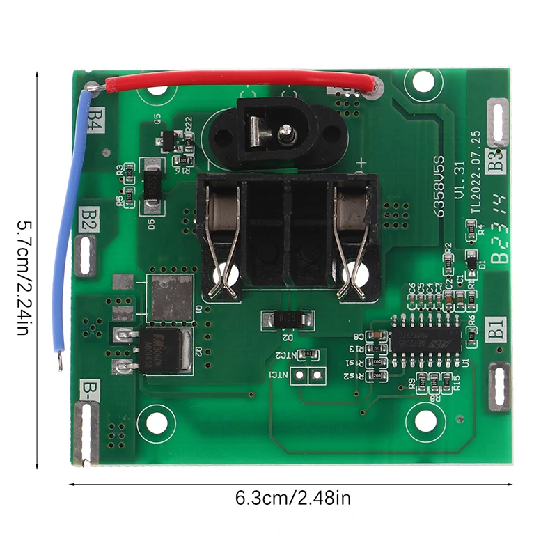 1pc 21v Bms 5s 20A Electric Angle Grinder 3.7V Li Ion Battery Protection PCB Board Drill Accessories For Electric Power Tool