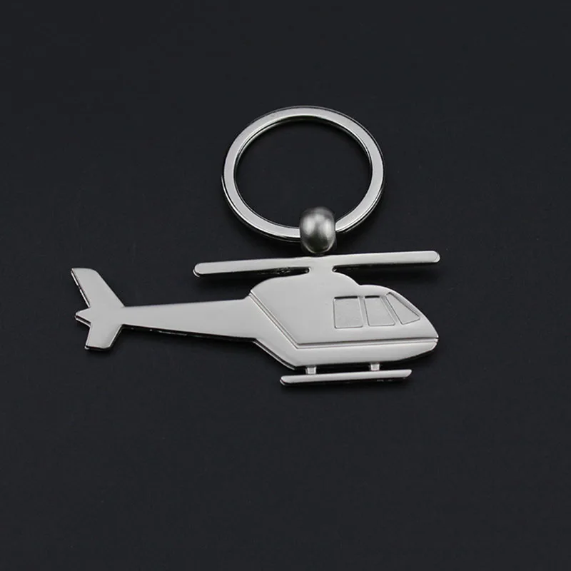 Helicopter key chain  stainless steel Keychain Car Key Chain  aircraft modeling Key Ring Birthday Gift For Man Women #17145