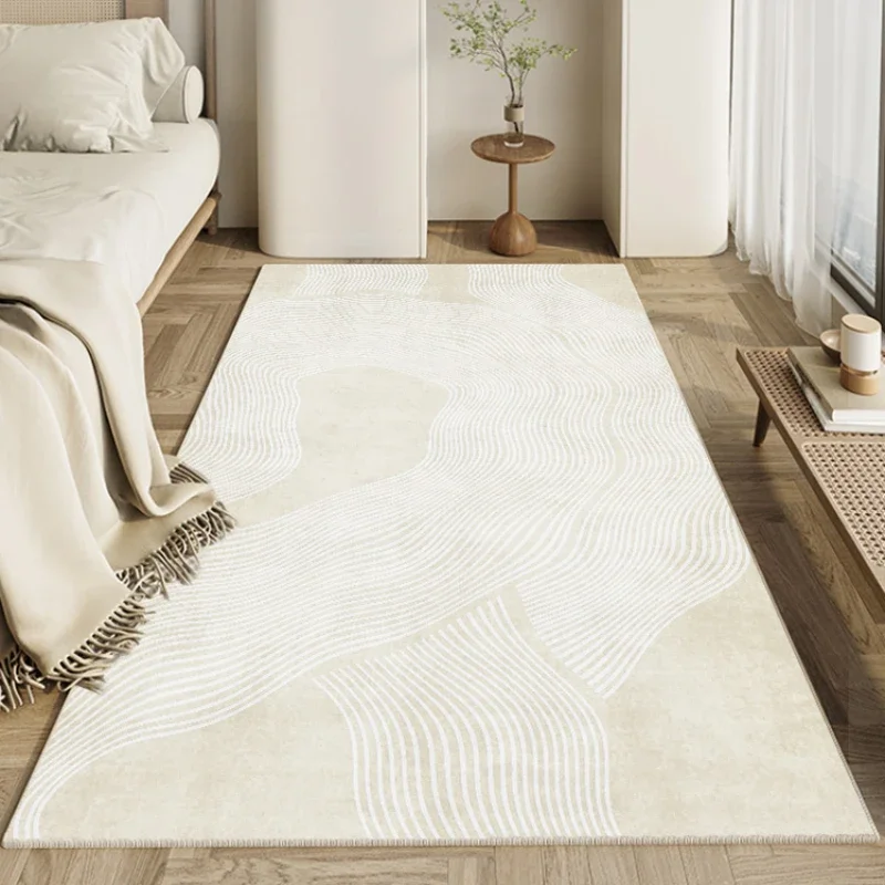 Modern Simple Comfortable Living Room Carpet Light Luxury Largearea Thickened Plush Bedroom Carpets Dirtyresistant Nonslip Rug