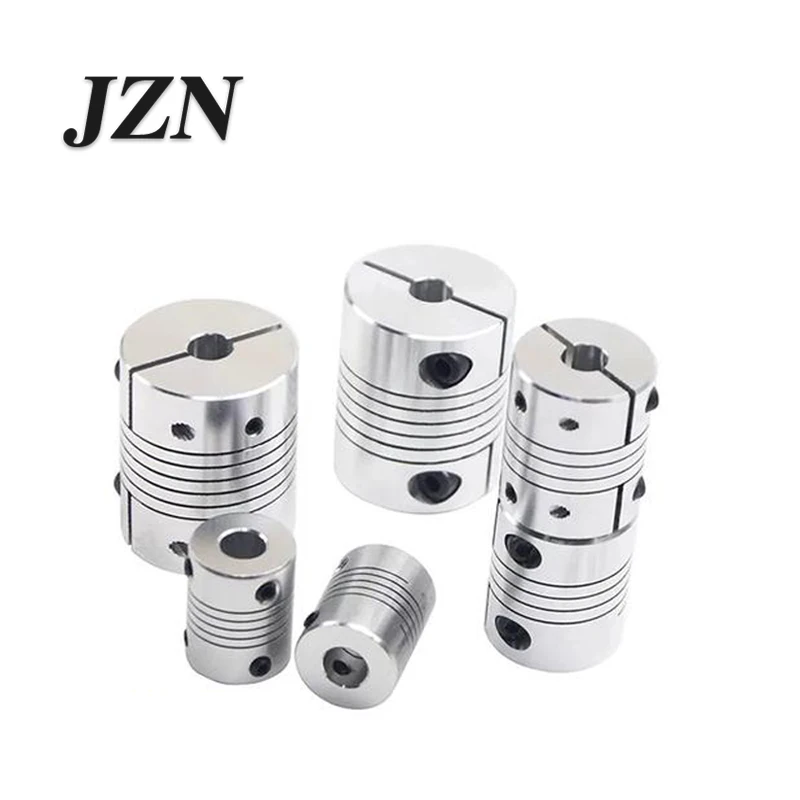 1Pcs Aluminum alloy elastic stepping motor wire-wound coupling servo encoder D19L25 inner hole 2-10mm
