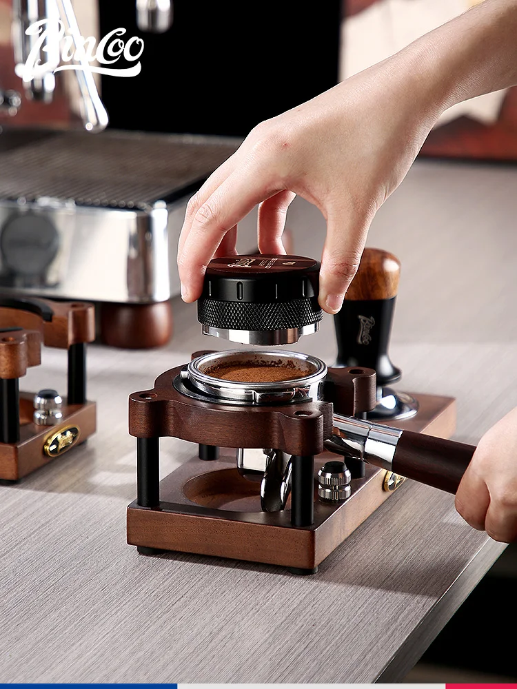 Bincoo 51mm 58mm Coffee Tamping Station Walnut Wood Tamper for Espresso Coffee Accessories Barista Tools view 6