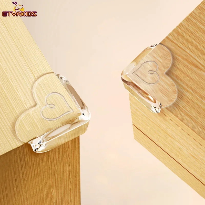 Protector de esquina de mesa de silicona para bebé, Protector de borde de mesa de seguridad en forma de T para niños, 4 piezas, protección