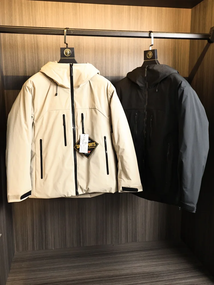 

Men's Outdoor Thiened Cotton Jaet Windproof Waterproof Autumn Winter Hooded Fce Lined Faion Urban Sle Stand Fit