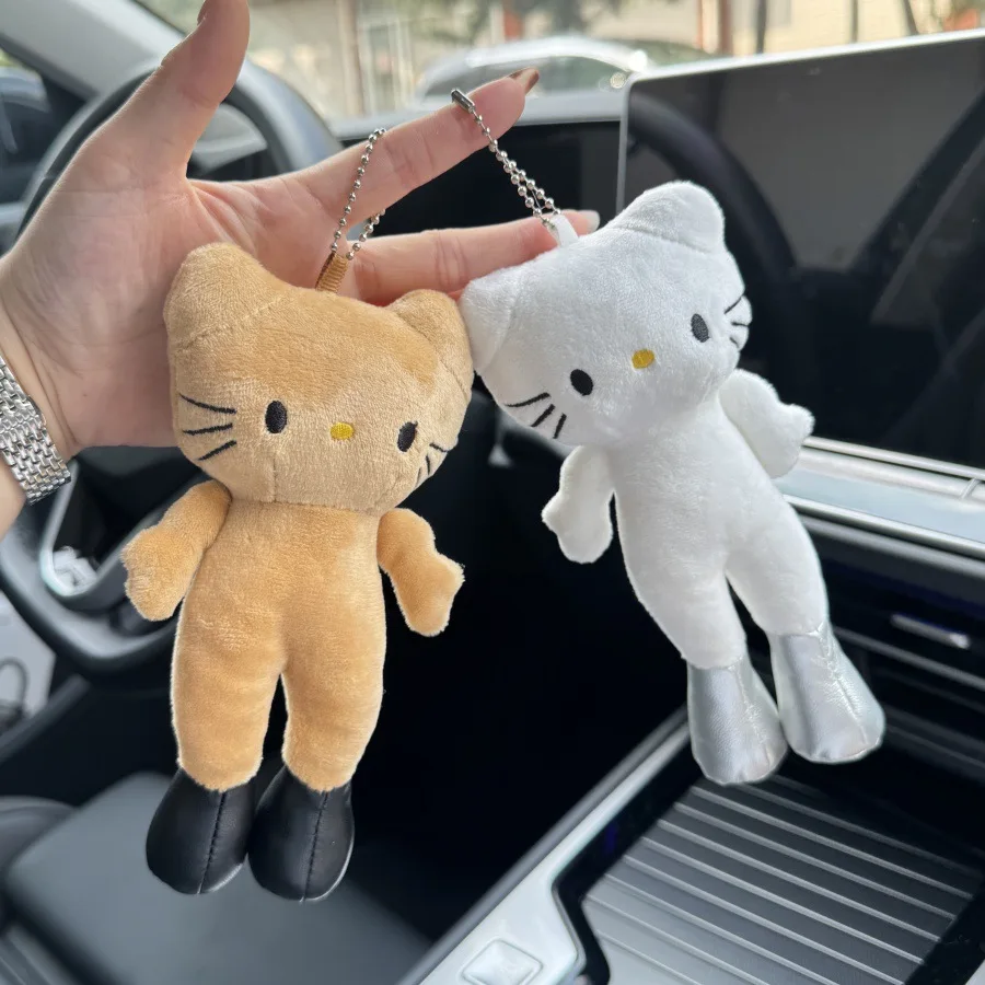 

Cartoon 18cm Long legs Kitty Plush Doll Keychain Toy Backpack Pendant Hanger Keychain Doll Figurine Gift for Girl Women