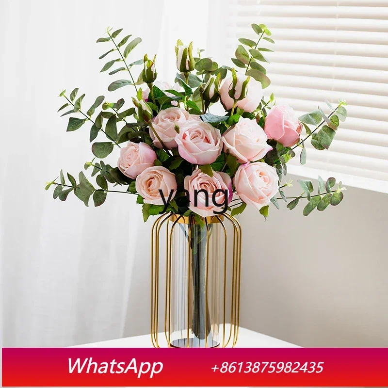 CX  bionic rose light luxury high-end ornament dining table fake flower decoration flower