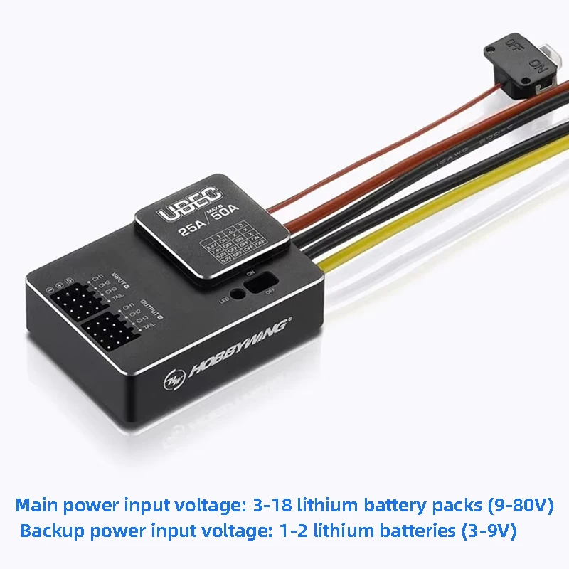 Hobbywing 25A UBEC HV Support 3-18S Lithium Battery External BEC Input 3-18S Lipo for DIY FPV Mini Racing Quadcopter Drone
