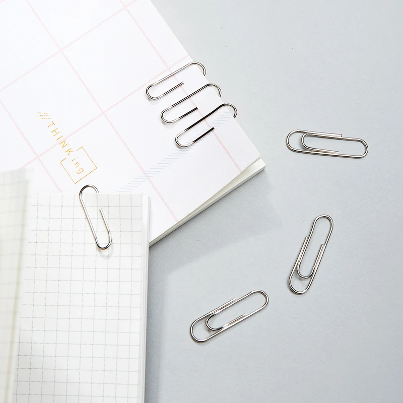 100/1000Pcs Paper Clips, Portable File Data Storage Paper Clips, File Bookmark Paper Clip Storage Stationery U-Shaped Fixed