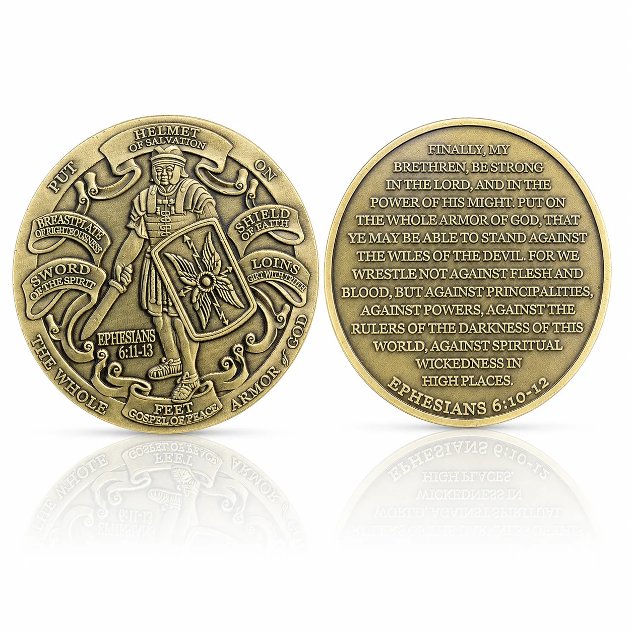 Divine Armor of God Commemorative Coin - Ephesians Inspired Religious Collectible Spiritual Warfare Token Faith-Based Gift