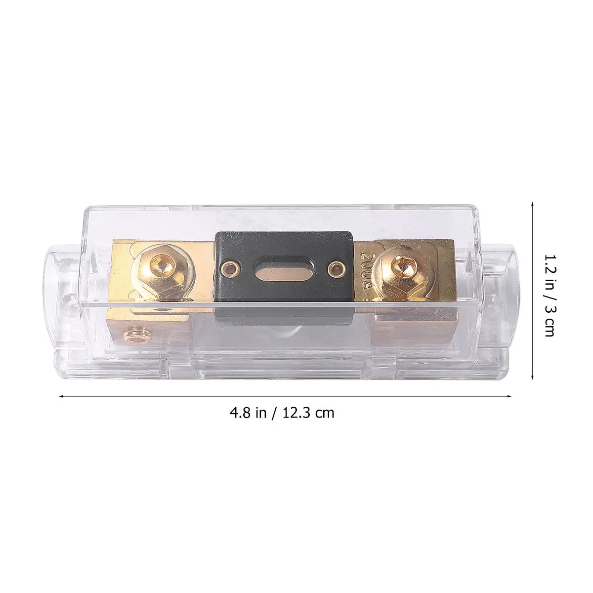 

200A Out Fuse Holder Car Audio Inline Mini ANL Fuse Holder Speaker Modification Accessory with Fuse (White)