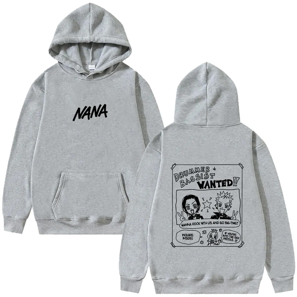 Japanese Anime Black Stones Ren Honjo Nana Merch Hoodie Men Women Manga Casual Hoodies Unisex Fashion Vintage Oversized Pullover - view 6