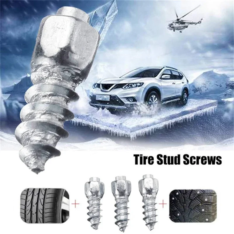 10-100Pcs Car Tire Studs Anti-Slip Screws Nails Auto Motorcycle Bike Truck Off-road Tyre Anti-ice Spikes Snow Sole Tire Cleats