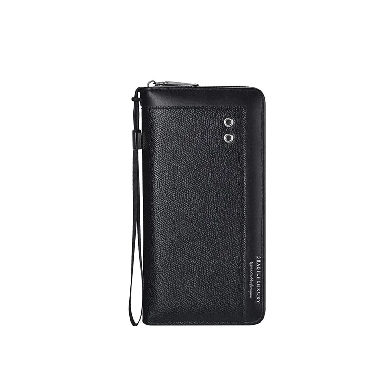 PU Leather Wallet Men's Large Capacity Wallets Zipper Clutch card holder Wallets Balck Short Purse for Male carteras de mujer