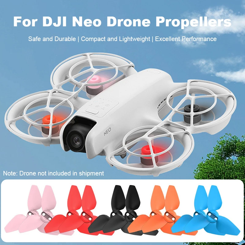 

2 Pairs Quick Release Propellers for DJI Neo Drone Lightweight Colorful Replacement Blades Props Wings with Screw & Screwdriver