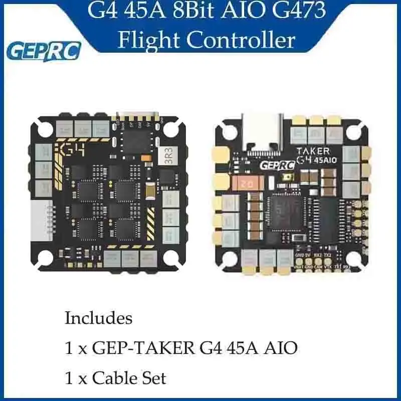 

Аксессуары GEPRC Mini Pro TAKER G4 45A 8 бит AIO G473 Контроллер полета 45A ESC 2-6S FPV Freestyle 2025 Новые радиоуправляемые инструменты