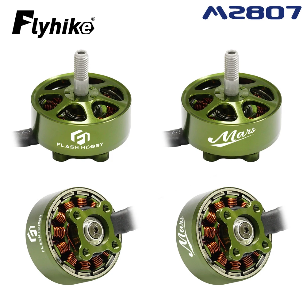 

4pcs FLASHHOBBY Mars M2807 Brushless Motor 1300KV 3-6S LiPo for FPV Freestyle 7inch Long Range Drones DIY Parts