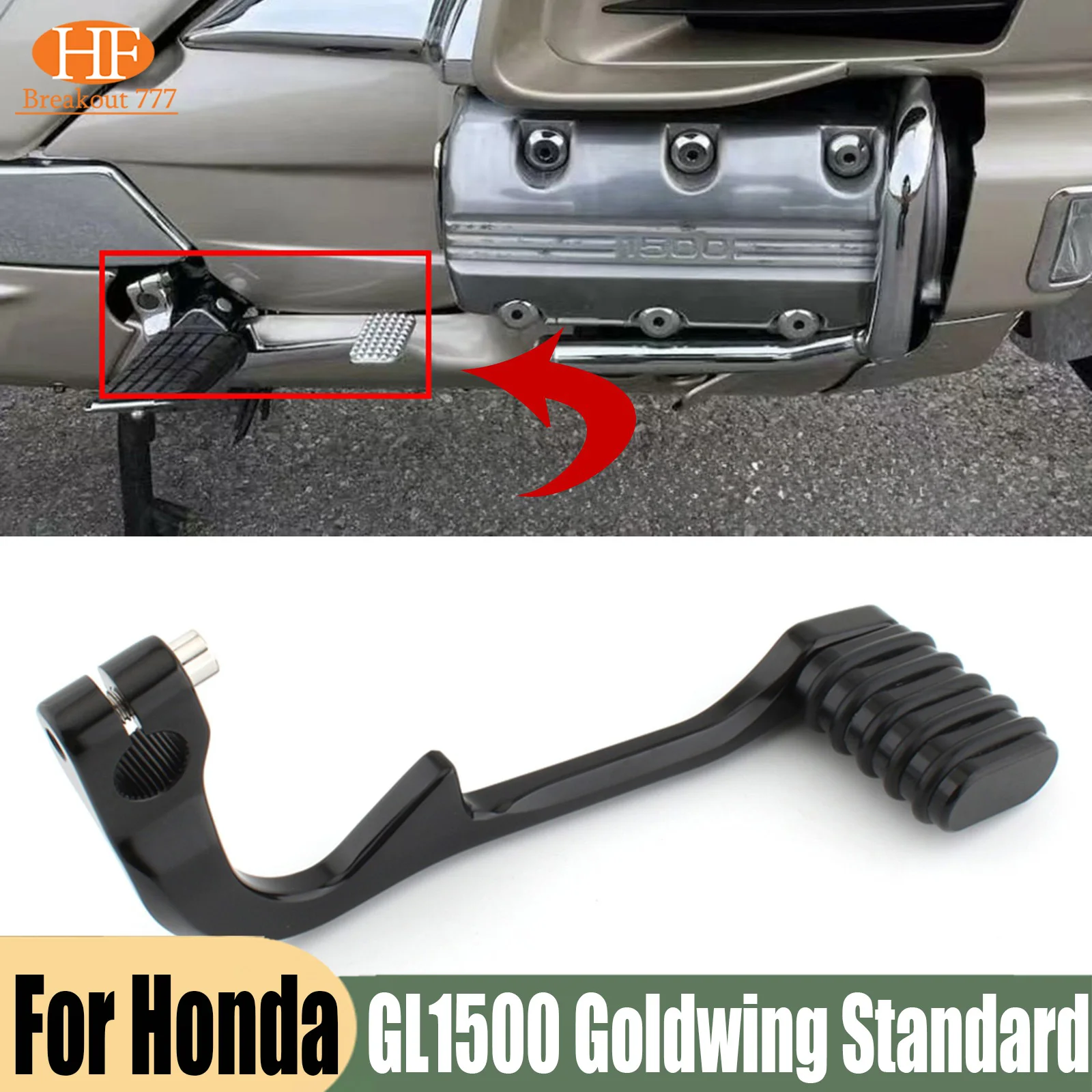 For Honda GL1500A Goldwing Aspencade 1988-2000 Motorcycle Rear Brake Pedal