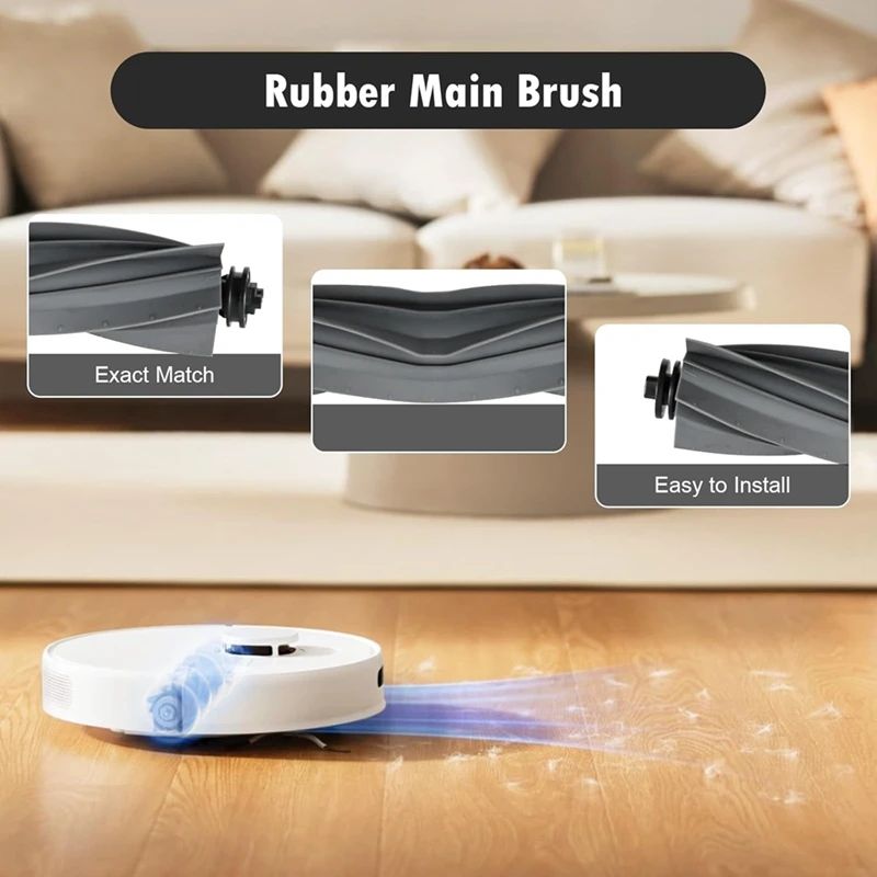 Penyedot Debu 44 Buah Kantong Debu Filter Sikat dan Kit Kain Pel untuk Suku Cadang Pengganti Penyedot Debu D10 Plus Gen 2 RLD32GD