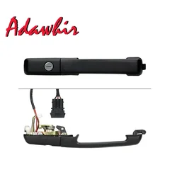 Left Front Door Handle with Lock Cylinder for VW Passat B3 (1988-1993) - Central Locking Compatible (OEM 357837205A)