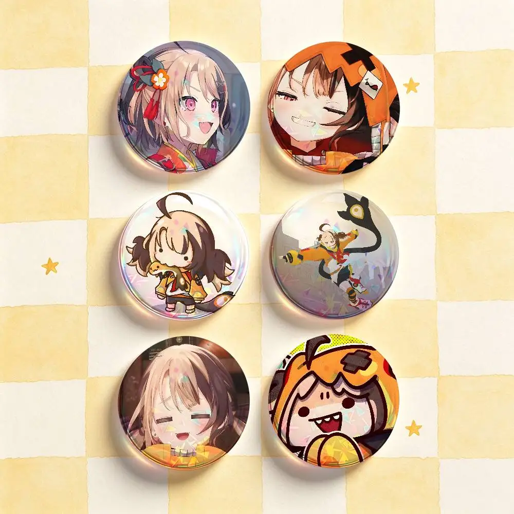 G-Gigi Murin h-holoEN Advent Badges 25 32 44 58 75 mm Round Customizable Wholesale Fan goods Self-made fan freebies