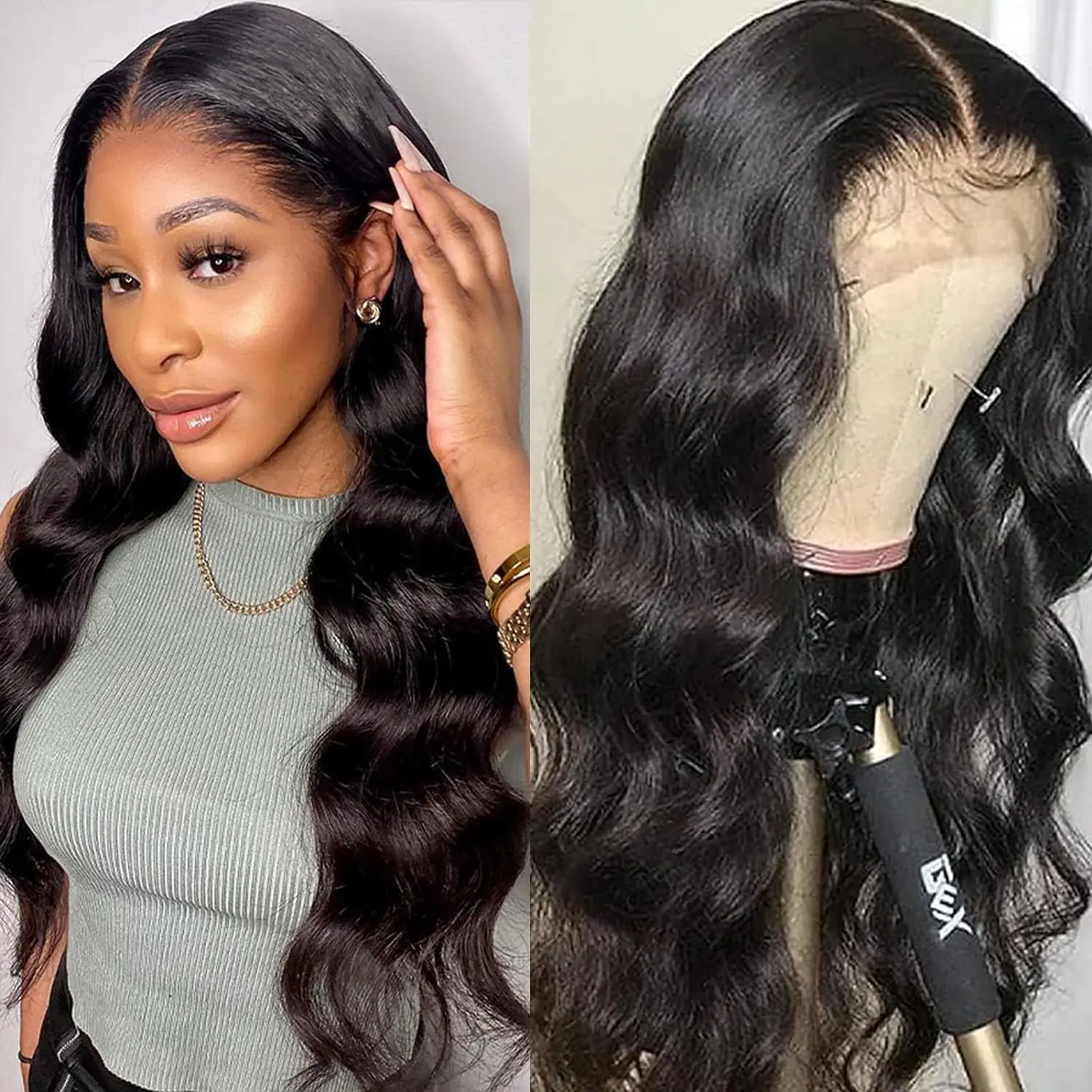 

Natural Body Wave Human Hair Wig 13x6 Lace Frontal Brazilian Wigs For Black Women 13*6 Lace Front Remy Hair Wigs Density 150%