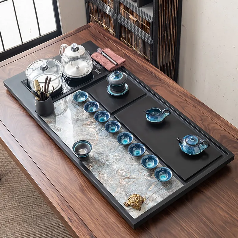 Marble Serving Tea Tray Decorative Valet Rectangle Accessories Office Ceremony Tea Tray Tableware Pot Bandejas Home Decorationgs