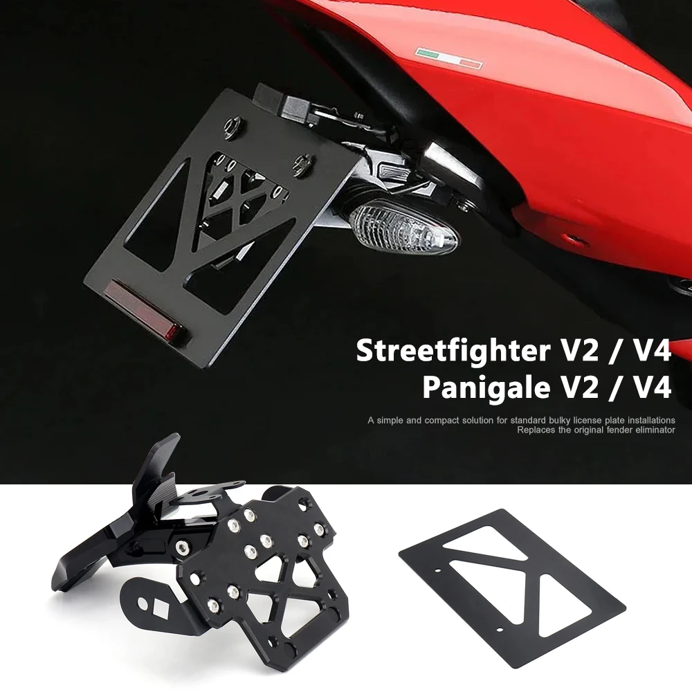 Motorcycle License Holder For Ducati Panigale V4 V2 Streetfighte V4 V2 Tail Eliminator Modified Bobtail License Plate Holder