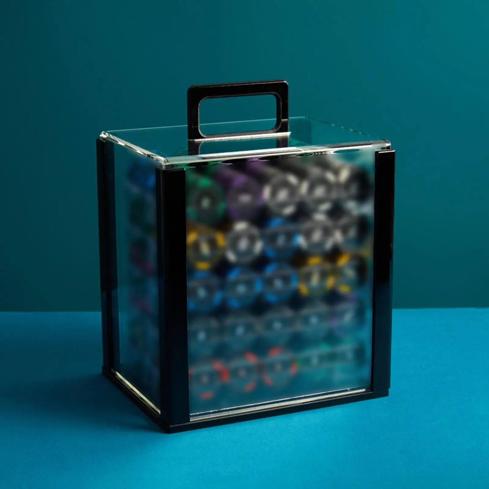 

Acrylic Chip Case Dustproof Chip Carrier for Travel Tabletop Game Party Game