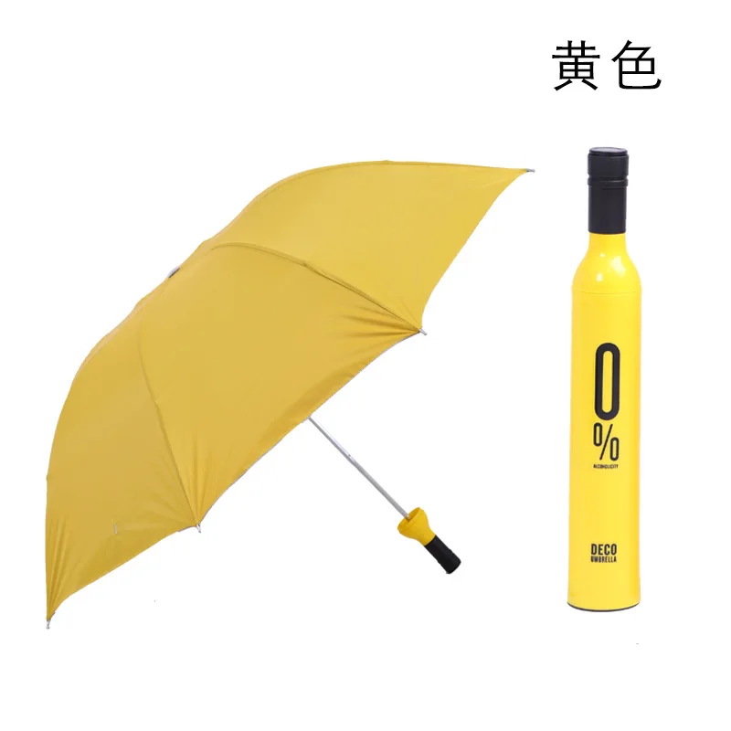 Folding Umbrella Wine Bottle Umbrella Sunny Umbrella Creative Umbrella Rose Umbrella Sunshade Umbrella