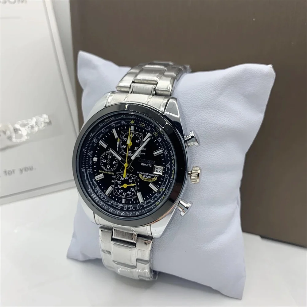 ساعة Citizen Eco-Drive للرجال ساعة كوارتز عصرية فاخرة بسوار فولاذية للرجال هدية عيد الحب Montre Homme Relogio Reloj