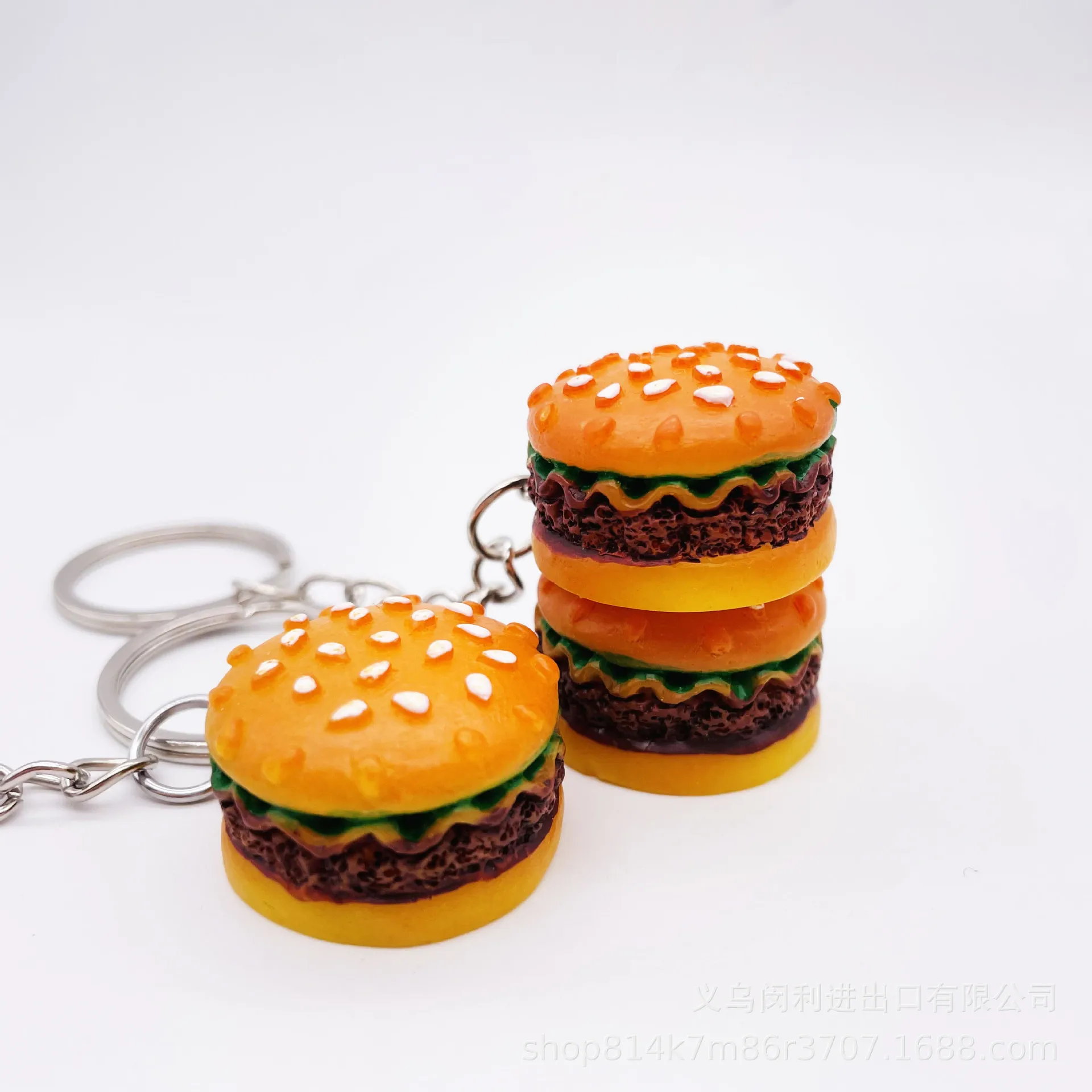 Mini Hamburger Simulation Model Keychain Fun Bag Charm Key Chain Accessories Creative Gifts