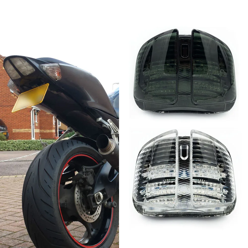 For Suzuki GSXR GSX-R 600 750 GSXR600 GSXR750 K6 K7 2006 2007 Rear Tail Light Brake Turn Signals Integrated LED Light