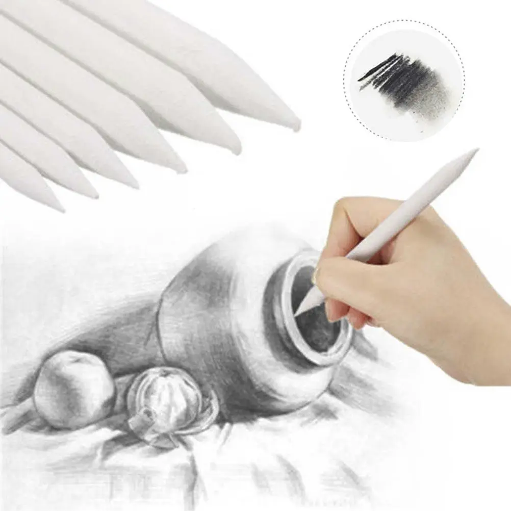 6 Pcs Drawing Soft Rub Artist Smudge Blending Pencils for Shading Sticks Sketch Stumps