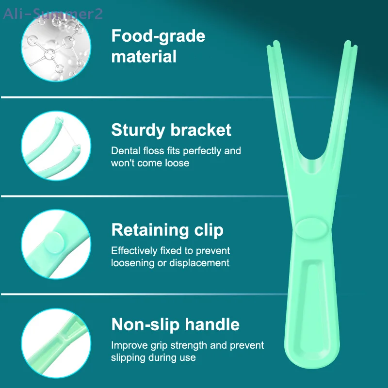 1/2Pcs Reusable Pick Holder Y Shape Plastic Dental Floss Rack Teeth Clean Care Tool Without Dental Floss Oral Hygiene Toothpick