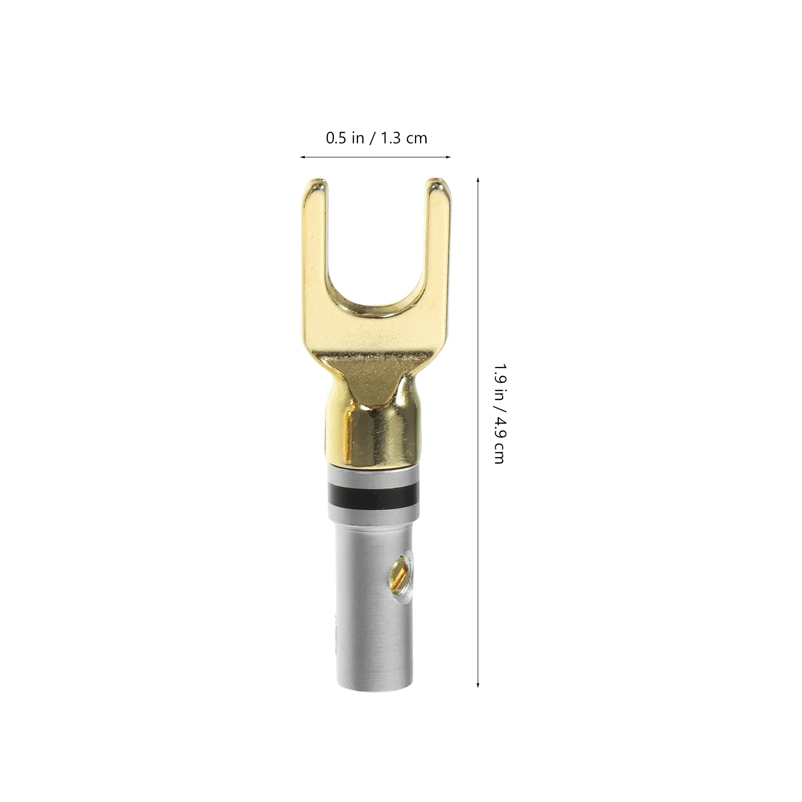 6 Pcs Speaker Cable Connector Gold-plated Audio Plug Adapter U-shaped Spade Connectors Speakers