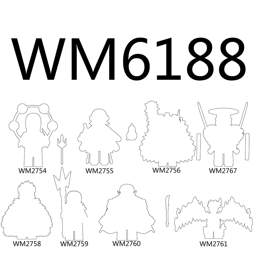 

WM6188 Аниме Минифигурки Строительные Блоки Игрушка WM2754 WM2755 WM2756 WM2757 WM2758 WM2759 WM2760 WM2761
