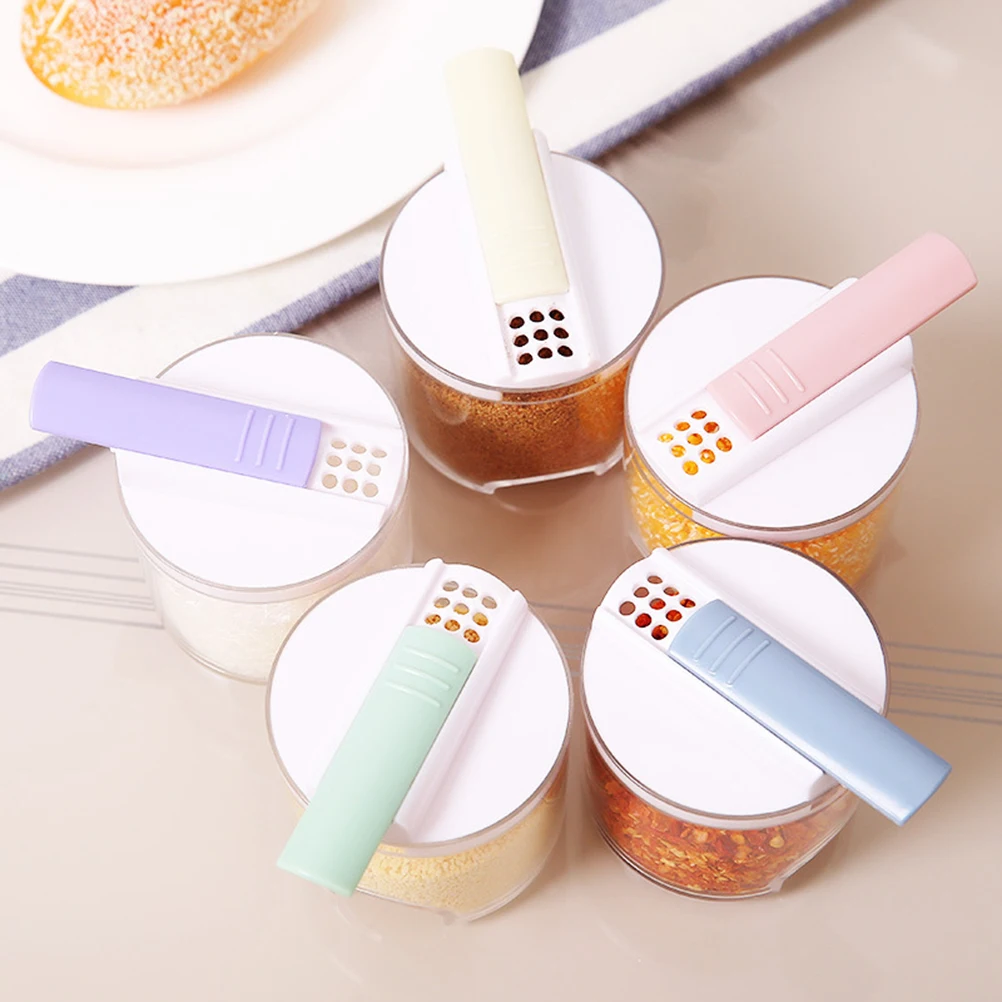 

Seasoning Jar Set Container Salt Shaker Sugar with Lids Condiment Cover