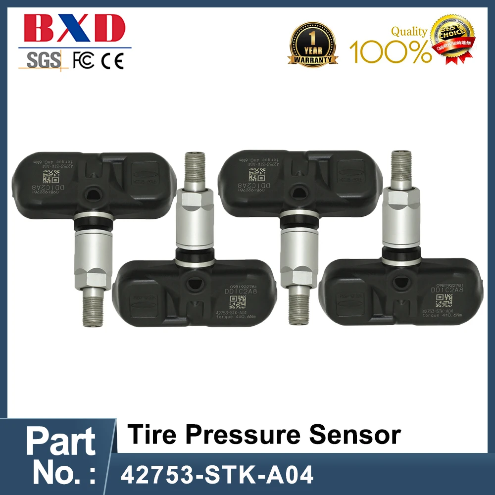 

1/4PCS TPMS Tire Pressure Sensor 42753-STK-A04 For Acura MDX TSX RDX Honda Pilot 3.5L 2007-2015 315Mhz PMV-107G 42753 STK A04