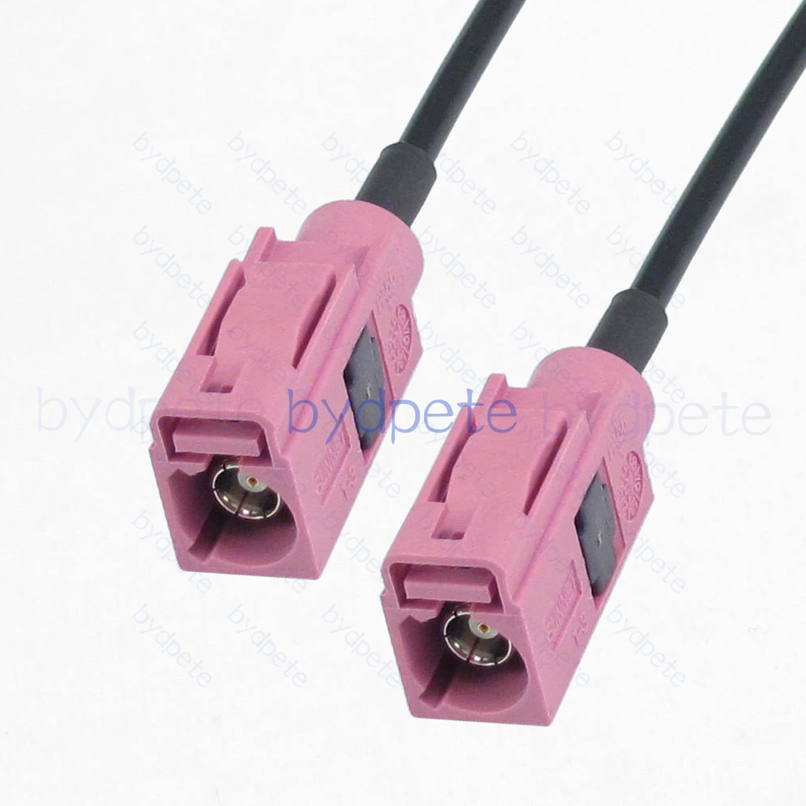 Fakra-H Feale to Fakra-H Female Pink 4003 RG174 Black PVC Cable Pigtail For GPS Telamatics and Navigation 50Ohms Coaxial Cable