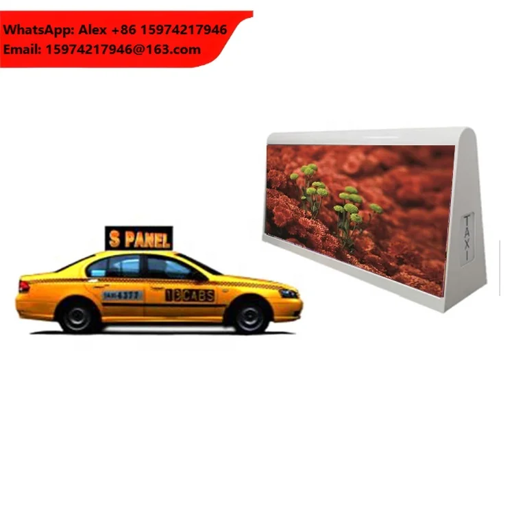 Wifi Control LED Screen Supplier P3.33 P4 P5 Outdoor Taxi Top Video Display For Event Rental