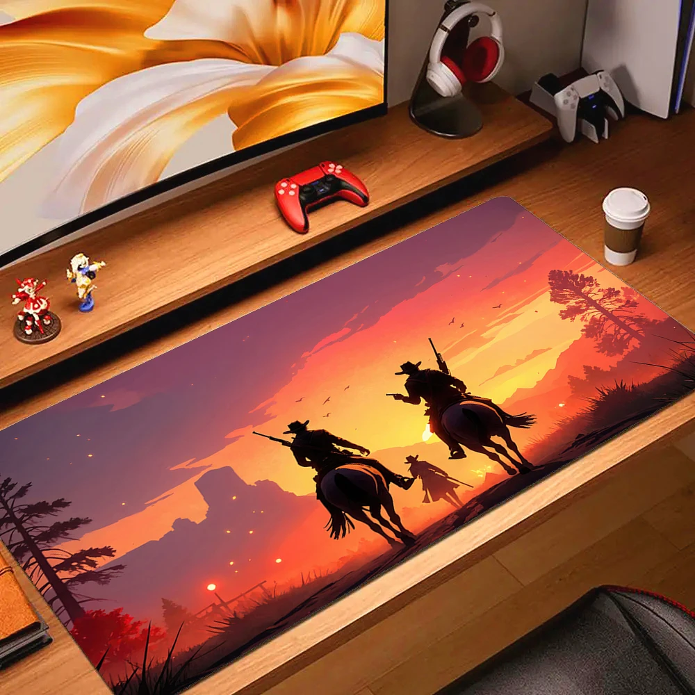 Game Lock Edge Non-slip Mouse Pad Anime Cute Mousepad Computer Accessories Red Dead Redemption 2 Game Keyboard Rubber Mice Pads