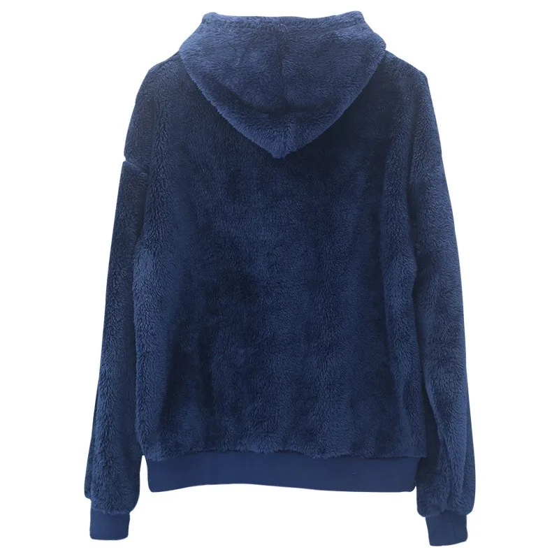 Herren-Pullover mit Kapuze, Lammhaar, Samt-Jaset-Mantel, moderner SLE-Wärme, bequemer Polyester-Stoff, Frühling, Herbst, Winter