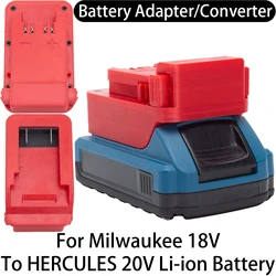 Adapter Converter For Milwaukee 18V Li-ion Tool To Hercules 20V Li-ion Battery Adapter Converter Power Tool Accessory